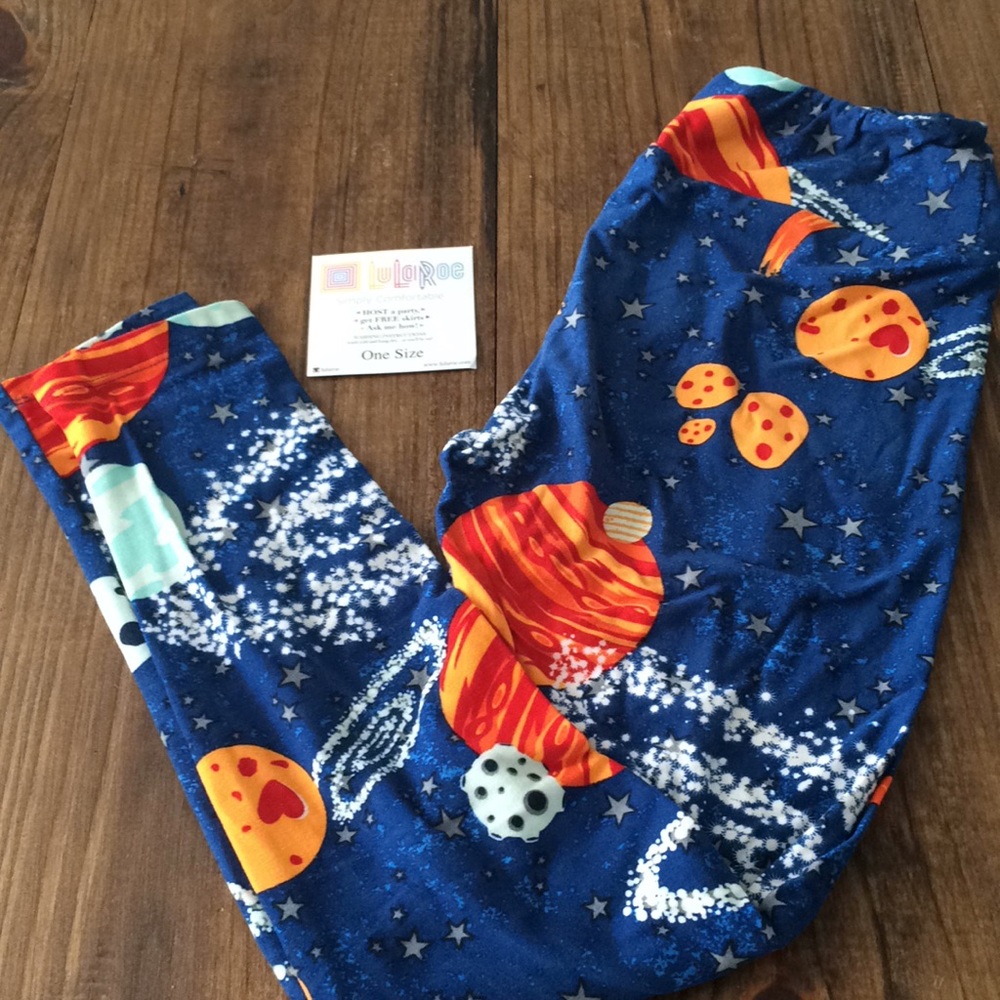 NWT OS LulaRoe Planet Leggings